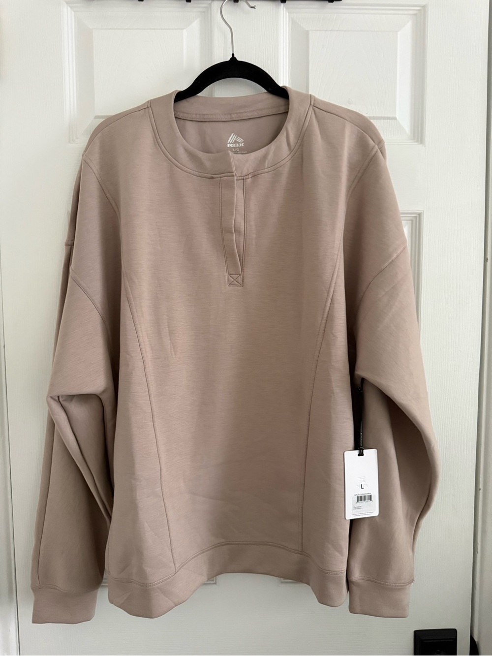 RBX Women's Taupe Crewneck Sweatshirt - Butter Soft Oversized Fit - NWT - L